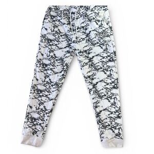 Brooklyn Cloth Jogger Sweatpants XL Black White Marble Print NWT Streetwear